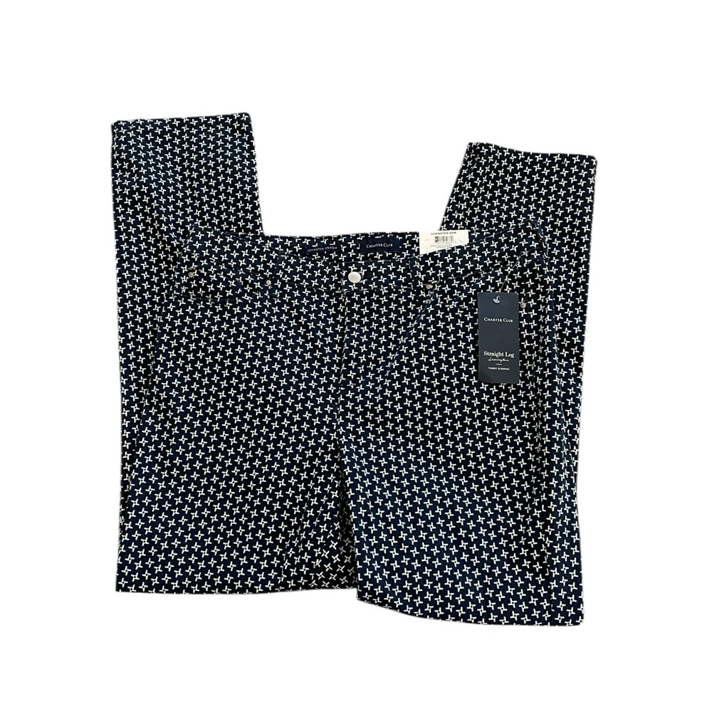 Chapter Club Straight Leg Patterned Pants Size 14